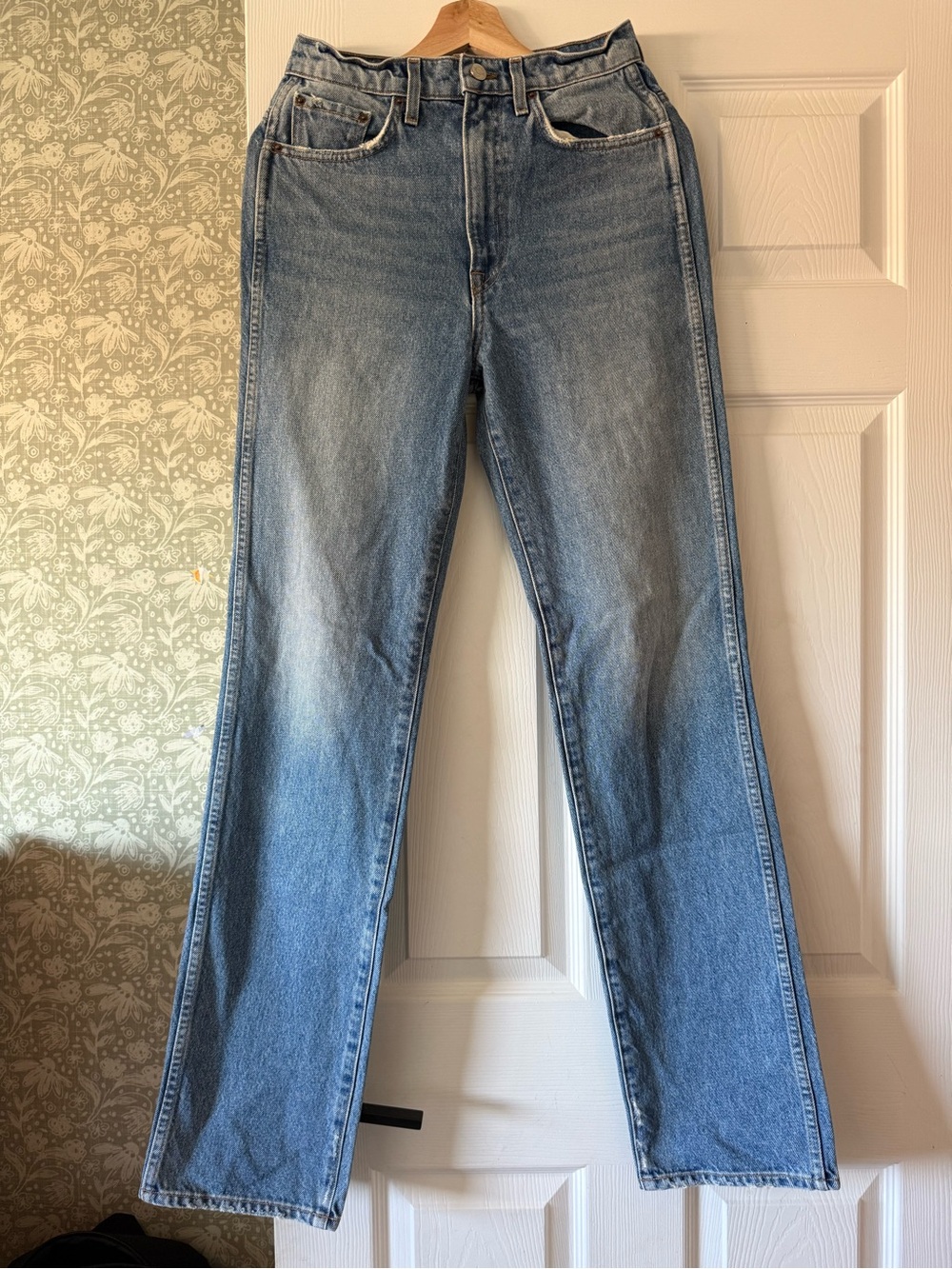 GRLFRND Light Blue Straight Leg Jeans